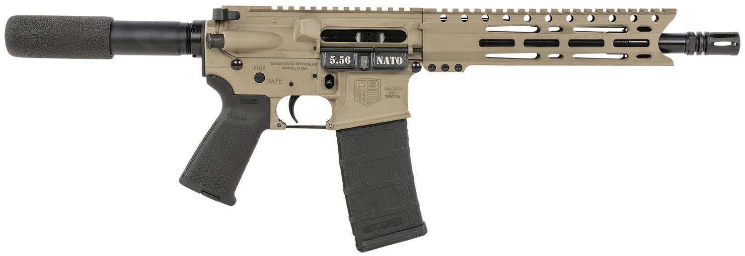 DIAMONDBACK FIREARMS Carbon DB15 5.56 NATO 10" 30rd Semi-Auto AR15 Rifle - M-LOK - FDE / Black