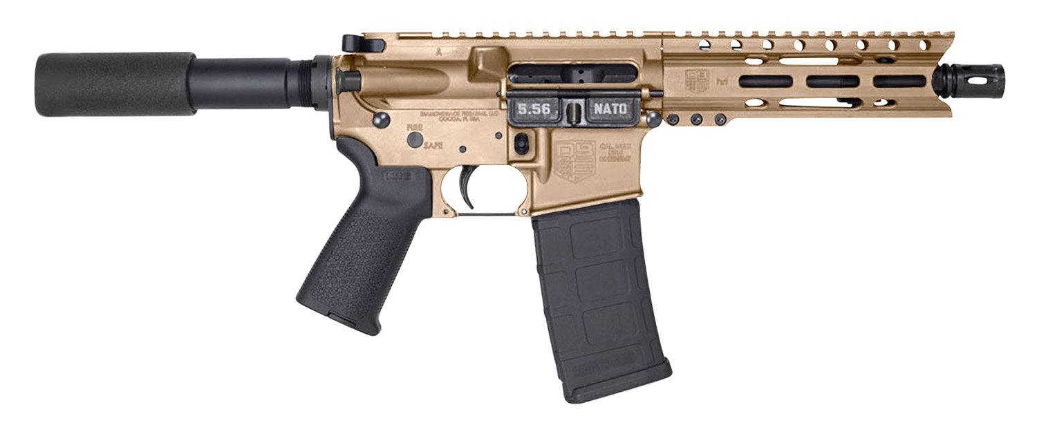 DIAMONDBACK FIREARMS Carbon DB15 5.56 NATO 7" 30rd Semi-Auto AR15 Pistol - M-LOK - FDE / Black