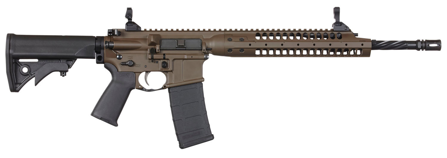 LWRC IC A5 5.56 NATO 16.1" 30rd Semi-Auto AR15 Rifle w/ Fluted Barrel - FDE