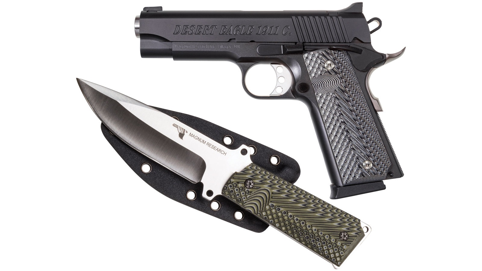 MAGNUM RESEARCH 1911 "C" 45 ACP 4.3" Bull Barrel Pkg w/Knife 1911