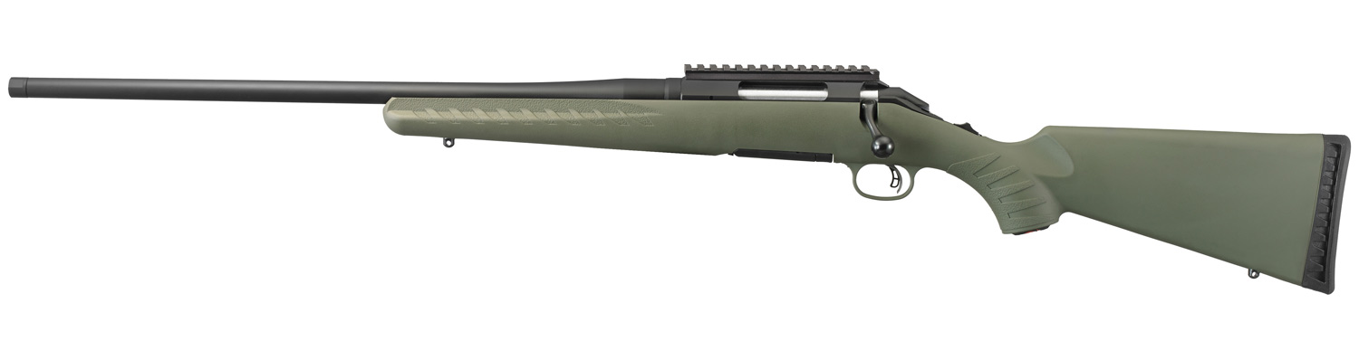 RUGER American Predator Left Hand 308 Win 22" 4rd Bolt Rifle w/ Threaded Barrel - Blued | Moss Green