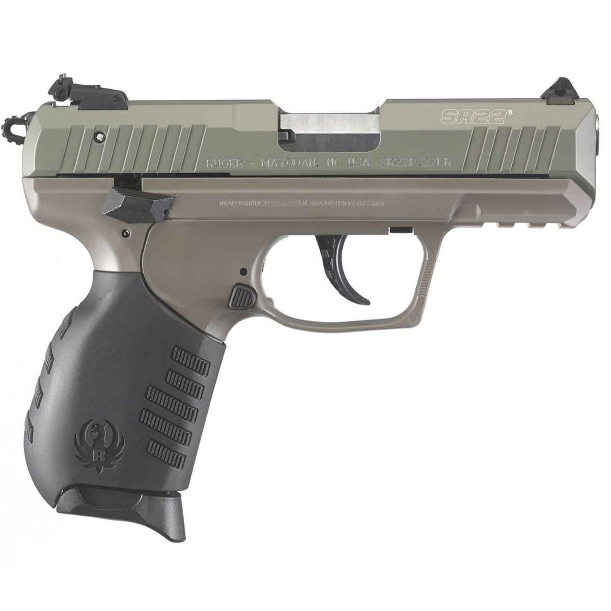 Ruger SR22 22 Long Rifle 3.5in Elite Earth/Jungle Green Cerakote Pistol - 10+1 Rounds