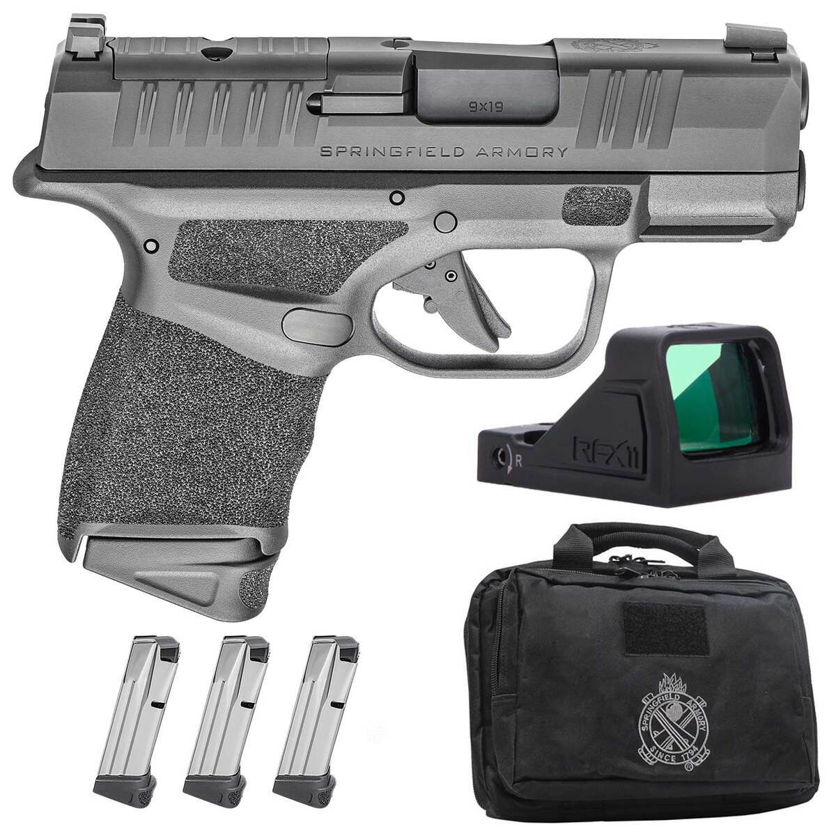 Springfield Armory Hellcat OSP Micro-Compact Optic Ready Gear Pac 9mm Luger 3in Black Melonite Pistol - 10+1 Rounds