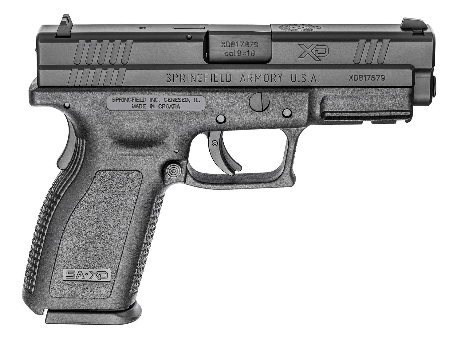 SPRINGFIELD ARMORY XD Serivce 9mm 4" 10rd Pistol - Black