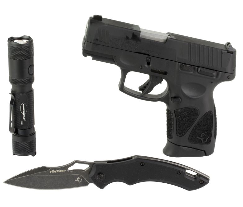 TAURUS G3c 9mm 3.2" Pistol EDC Package w/ Knife & Flashlight